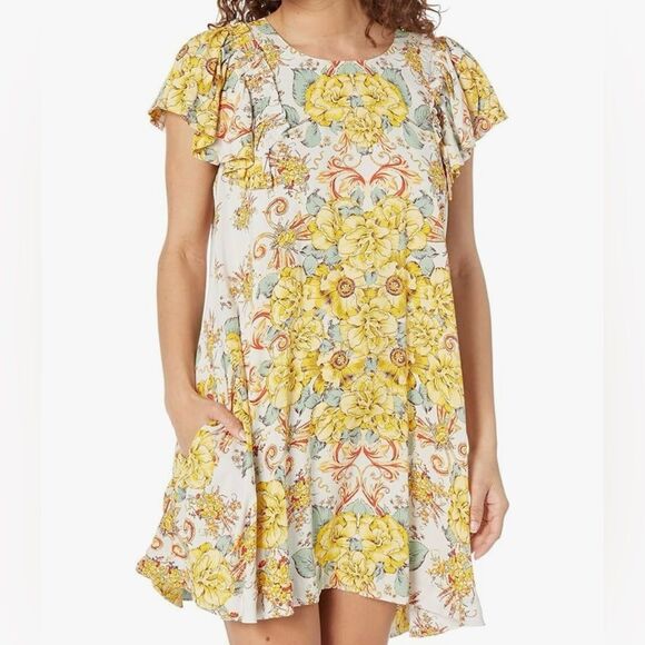 Anthropologie Yara Flutter Sleeve Mini Dress. - Picture 1 of 6